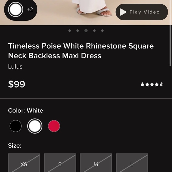 Lulu's Timeless White Rhinestone Backless Dress - Picture 5 of 5